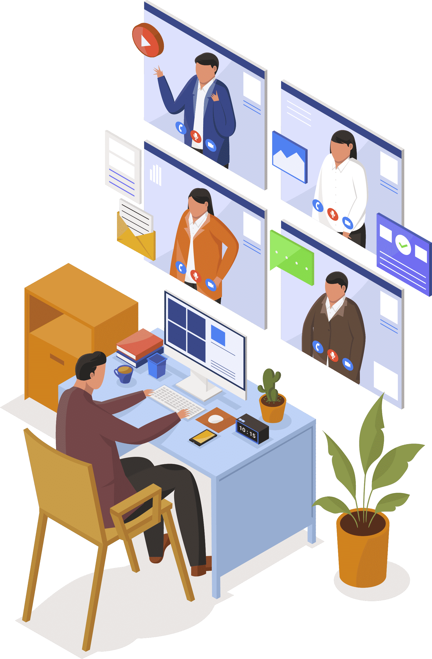 Video Conference Isometric